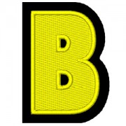Letra B amarelo