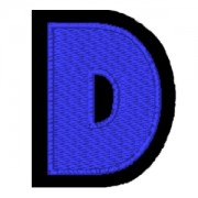Letra D azul