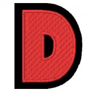 Letra D vermelho