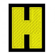 Letra H amarelo