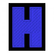 Letra H azul