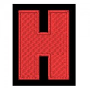 Letra H vermelho