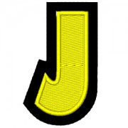 Letra J amarelo