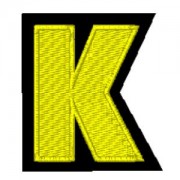 Letra K amarelo