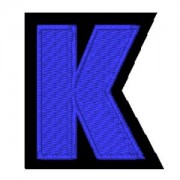 Letra K azul