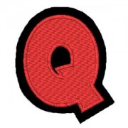 Letra Q vermelho