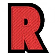 Letra R vermelho