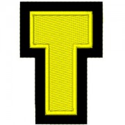 Letra T amarelo