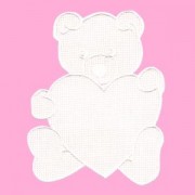 Emblemas Living Criança Ursa Branca com Coração