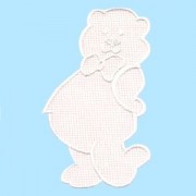 Emblemas Living Criança Urso branco com Laço
