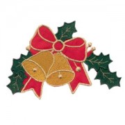 Emblemas Living Natal Laço + Sinos Natal
