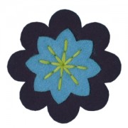 Emblemas Natureza Flor dupla Azul