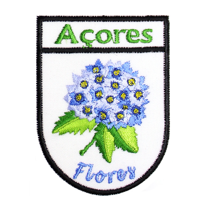 Emblemas Locais Hortênsia Azul Flores Açores Portugal