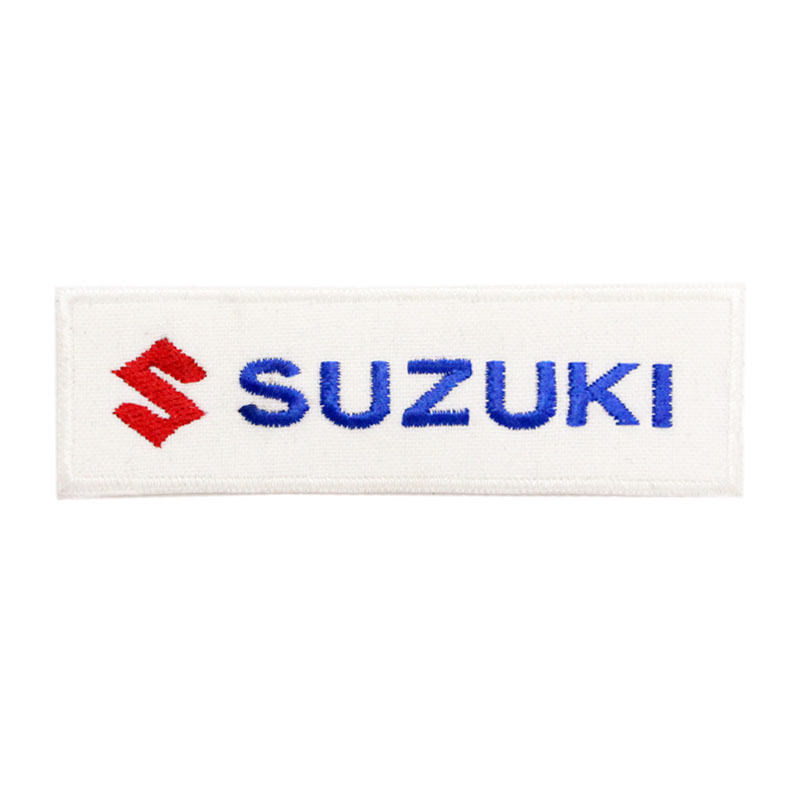 Emblemas Motard Marca Suzuki Rect. Peq. Branco