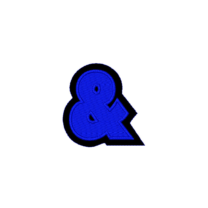 Emblemas Living Caractere & - E Comercial - Azul