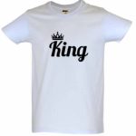Dia dos Namorados King T-Shirt Branca Homem