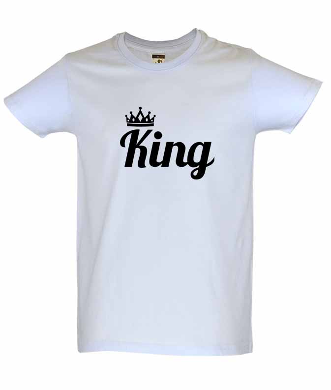 Dia dos Namorados King T-Shirt Branca Homem