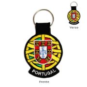 Porta-chaves bordado Portugal e Esfera Armilar dos dois lados