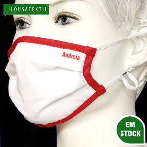 mascara-vermelha-elasticos-ajustaveis-personalizada