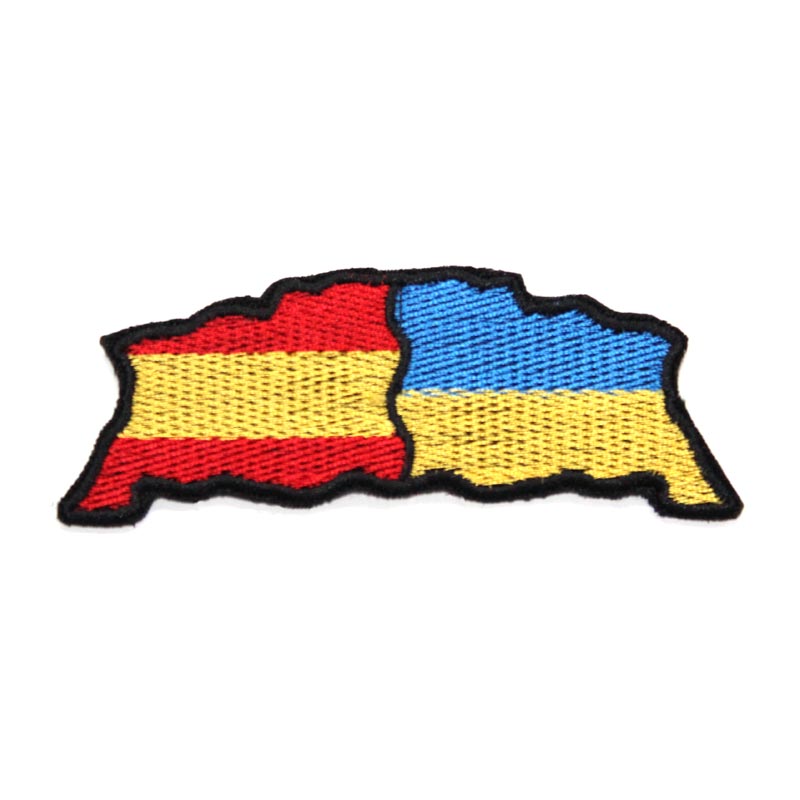 Emblemas Locais Bandeira Espanha Ucrânia.