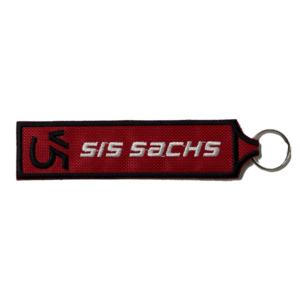 Porta-chaves Bordado Sis Sachs V5 - Vermelho.