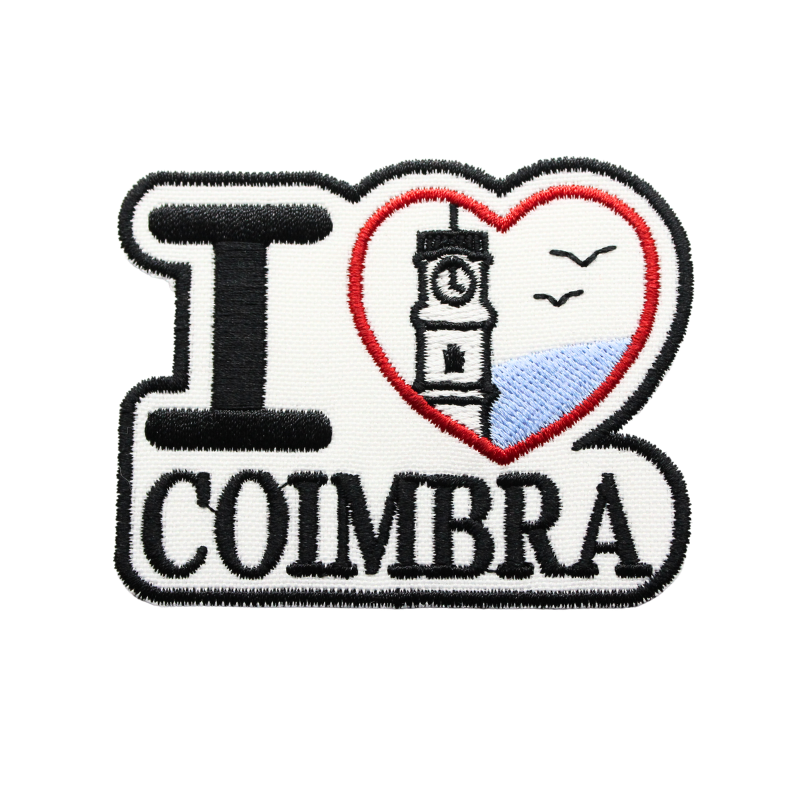 Emblema Bordado I Love Coimbra - Torre da Universidade